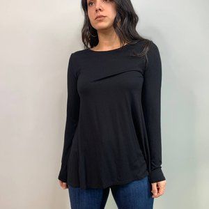 Eileen Fisher Black Flowy Blouse